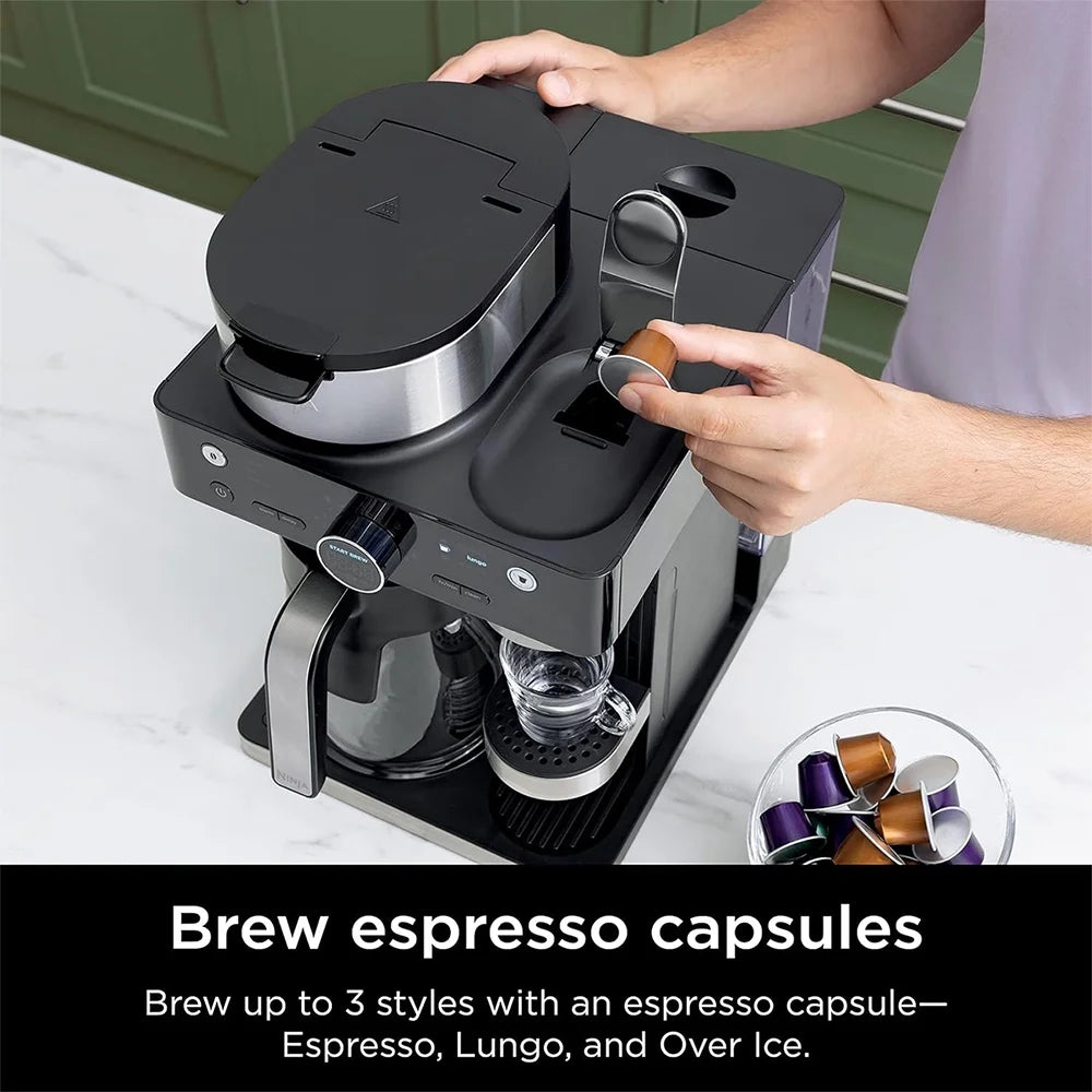 Black and Stainless Steel Espresso & Coffee Barista System C708