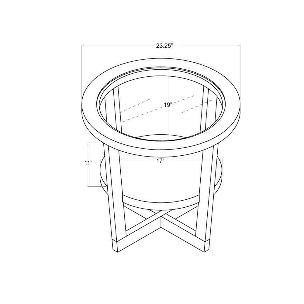 Light Oak Tempered Glass End Table X188