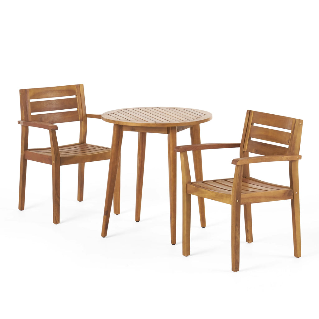 3 Piece Acacia Wood Bistro Set E9271