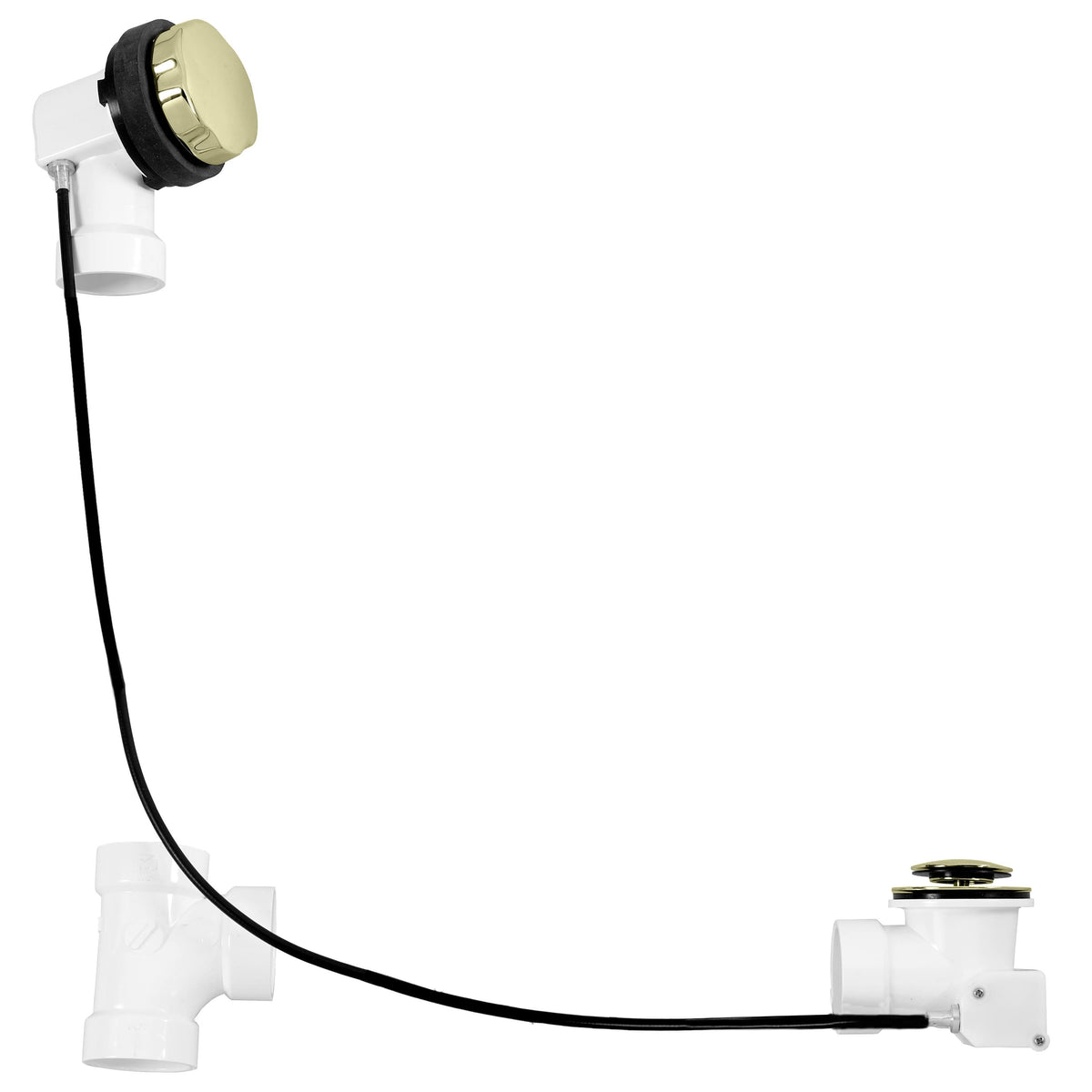 PVC 35 in. Cable Drive Bath Waste R34202