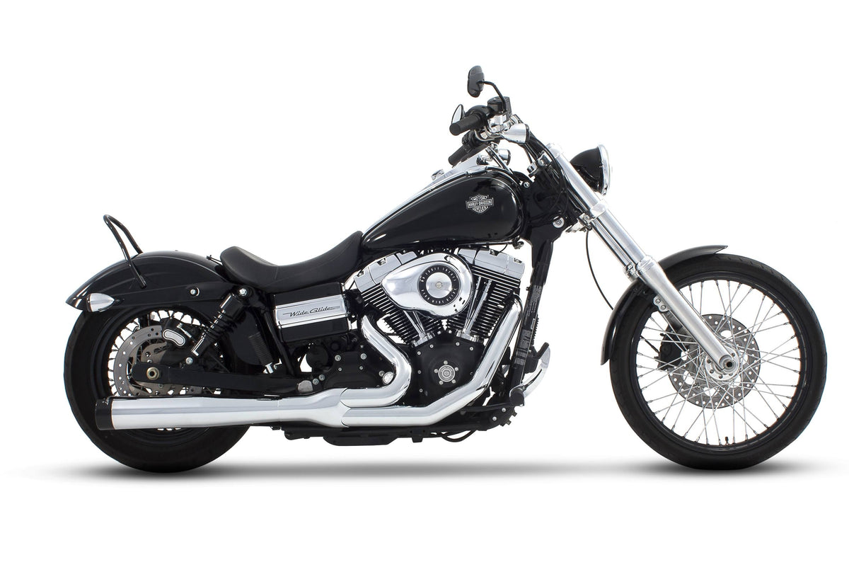 Chrome Black End Cap 2-Into-1 Exhaust O2712