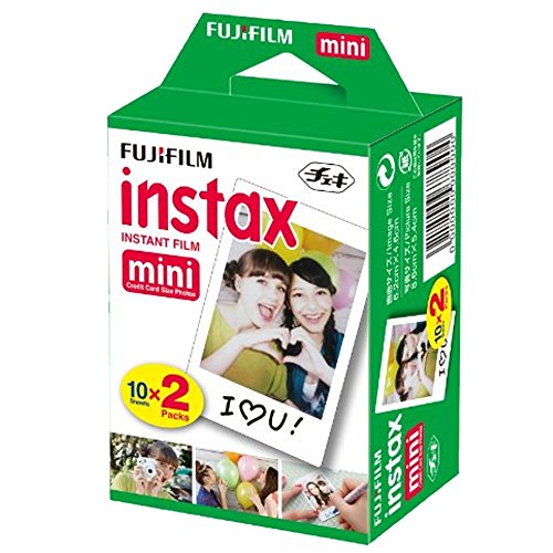 Instant Film Camera Pastel Blue with Twin Pack Instant Film 20 Prints and Case T63213