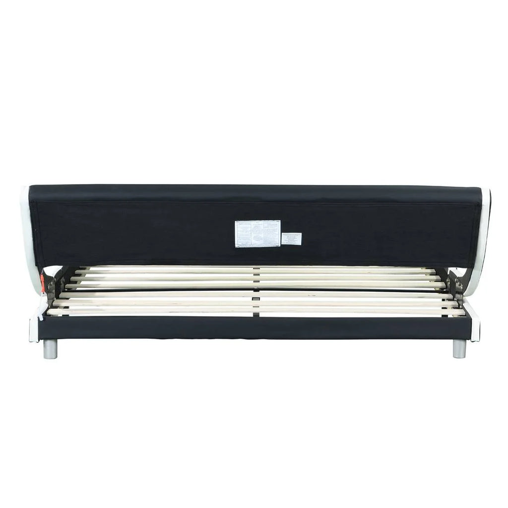 Faux Leather Upholstered Platform Bed Frame Queen Size G272834