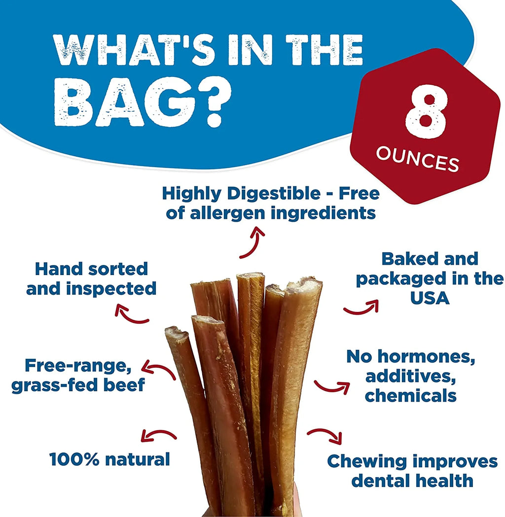 4 Inch All-Natural Bully Sticks for Dogs T587