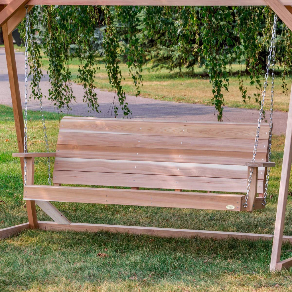 Natural Cedar Wooden Porch Swing E128