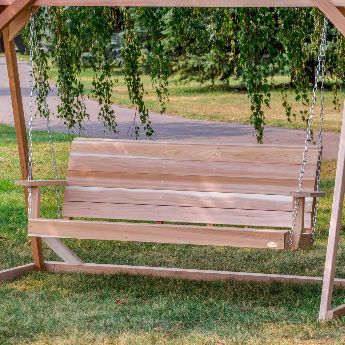 Natural Cedar Wooden Porch Swing E128