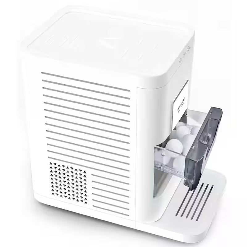 White Portable Round Ice Maker U151060