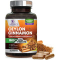 Organic Ceylon Cinnamon Supplement 1800mg - 120 Capsules E430