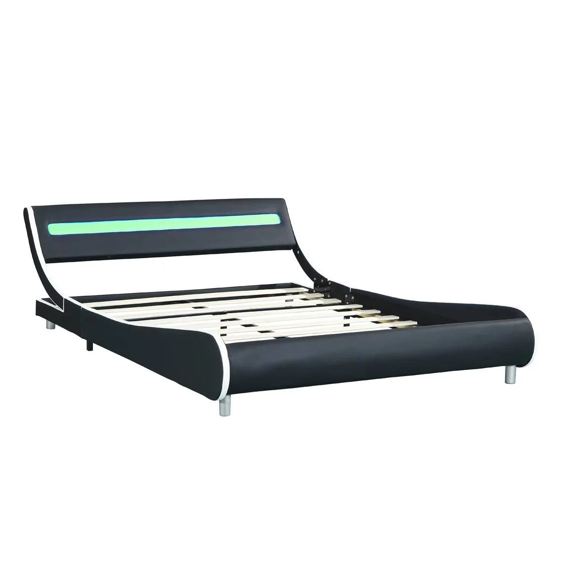 Faux Leather Upholstered Platform Bed Frame Queen Size G272834
