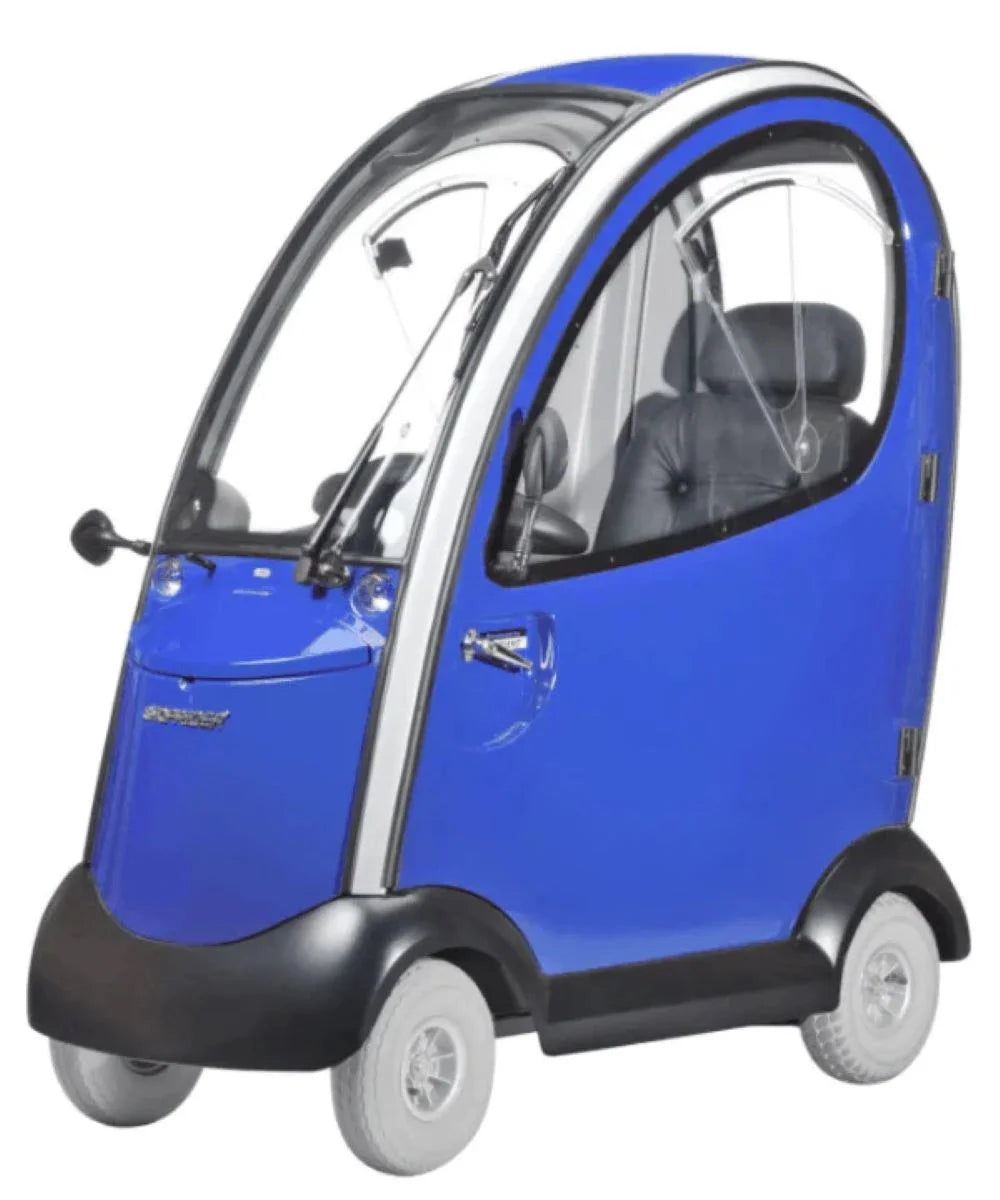 Blue Enclosed Cabin Mobility Scooter Y72826
