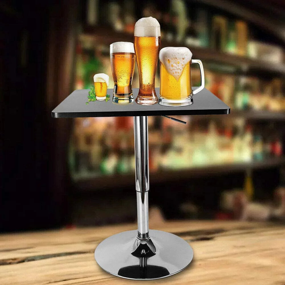 Black 360° Swivel Square Adjustable Bar Table I516716