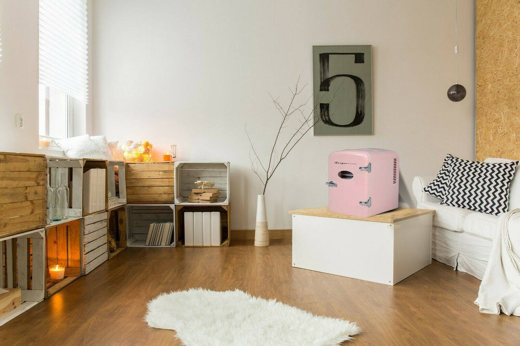 Portable Retro 9-Can Mini Fridge O37556
