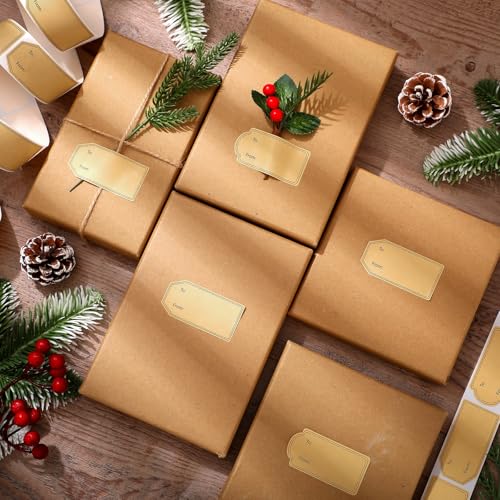 600 Pcs Natural Brown Kraft to and from Gift Tag Stickers R75634