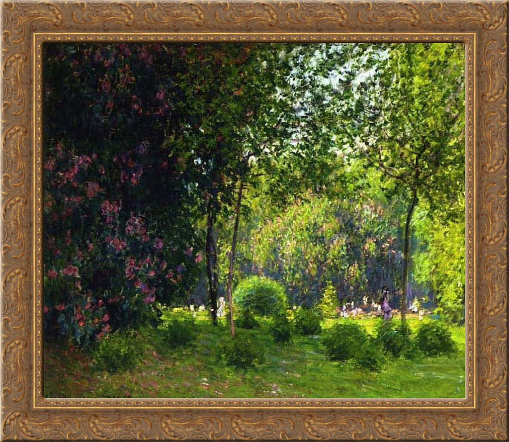 20x20 Gold Ornate Wood Framed Canvas Art M1038