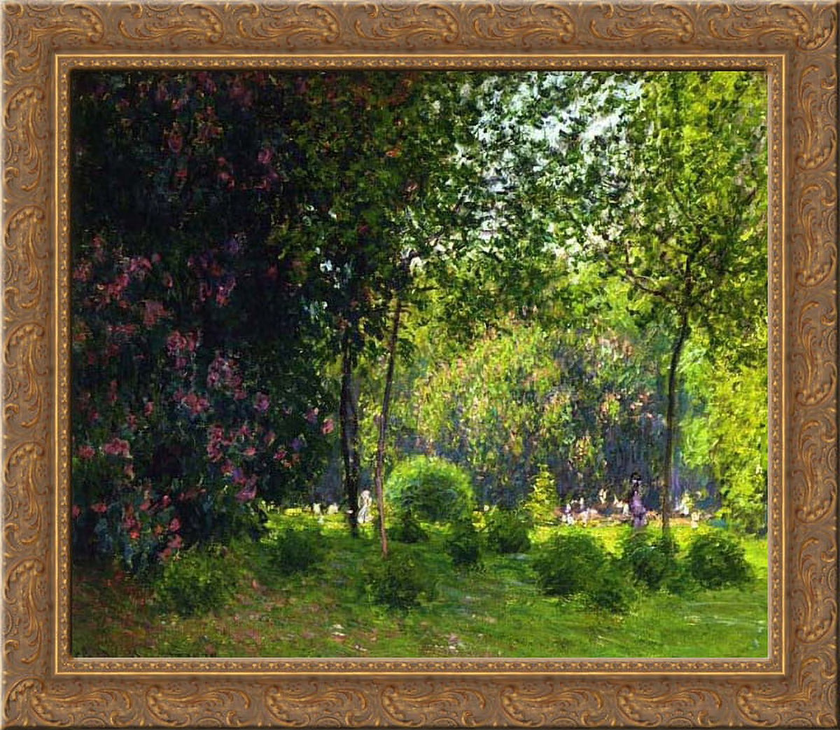 20x20 Gold Ornate Wood Framed Canvas Art M1038
