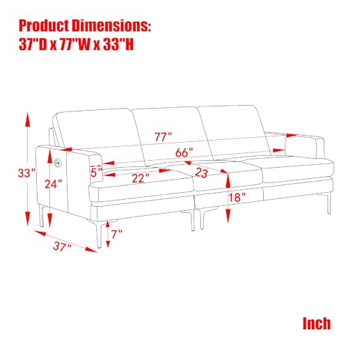 Beige 3 Seater Sectional Sofa with Storage S838244