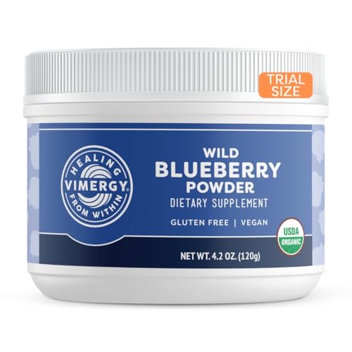 USDA Organic Wild Blueberry Supplement Powder, 62 Servings (250g) W484