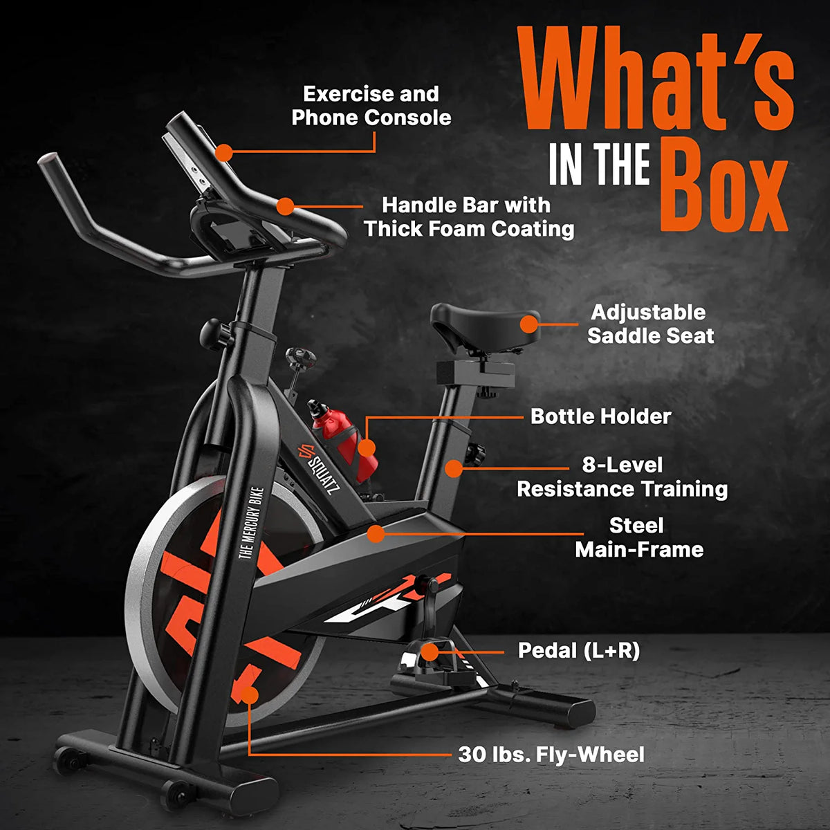 Stationary Magnetic Spin Bike with Training Console V71801