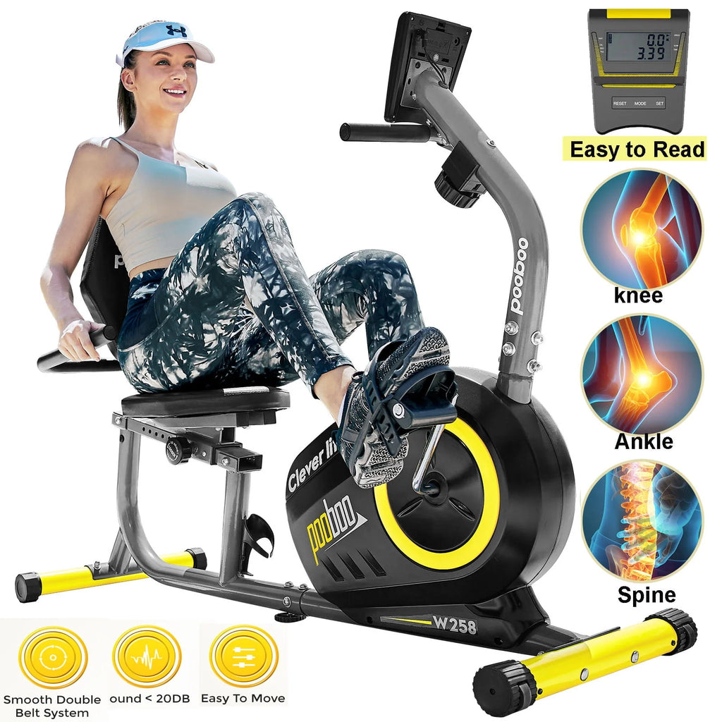 Recumbent Exercise Bike Magnetic Resistance Indoor Cycling Bike F815307