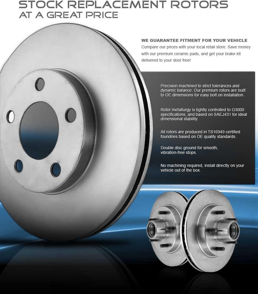 8 Lug Brake Disc Rotors with Metallic Brake Pads M971