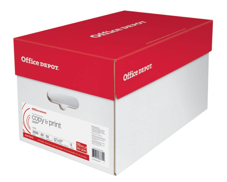 Ledger Paper, 20 lb, 500 Sheets per Ream, Case of 5 Reams, White B628536