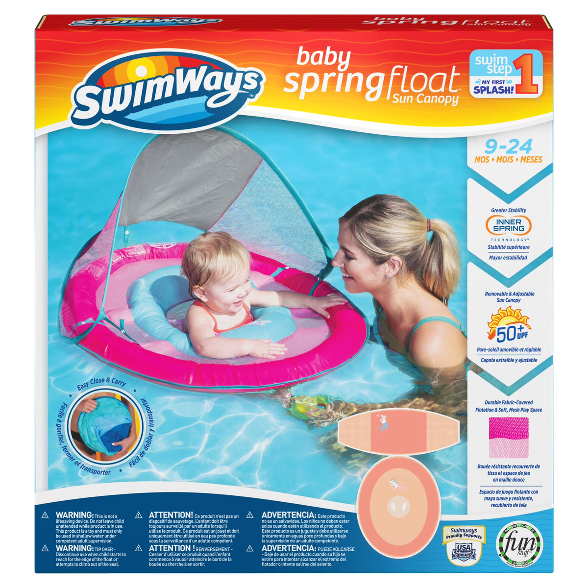 Pink Mermaid Unicorn Baby Spring Float S825