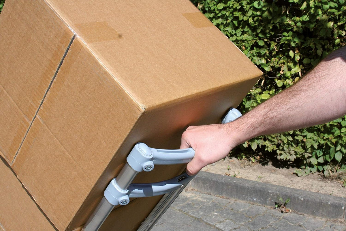 Aluminum Hand Truck, 330 Lbs. Capacity, Solid Rubber Tires W5545