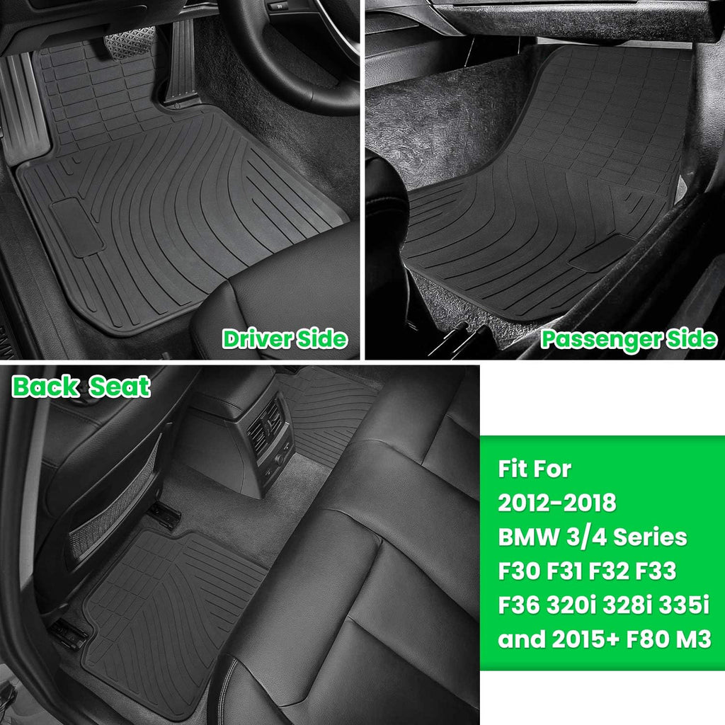 Heavy Duty Rubber Car Liner Black 4PCS G2200