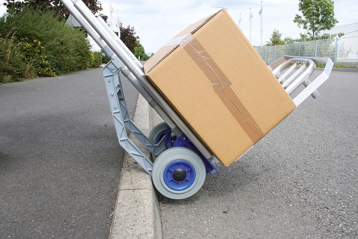 Aluminum Hand Truck, 330 Lbs. Capacity, Solid Rubber Tires W5545