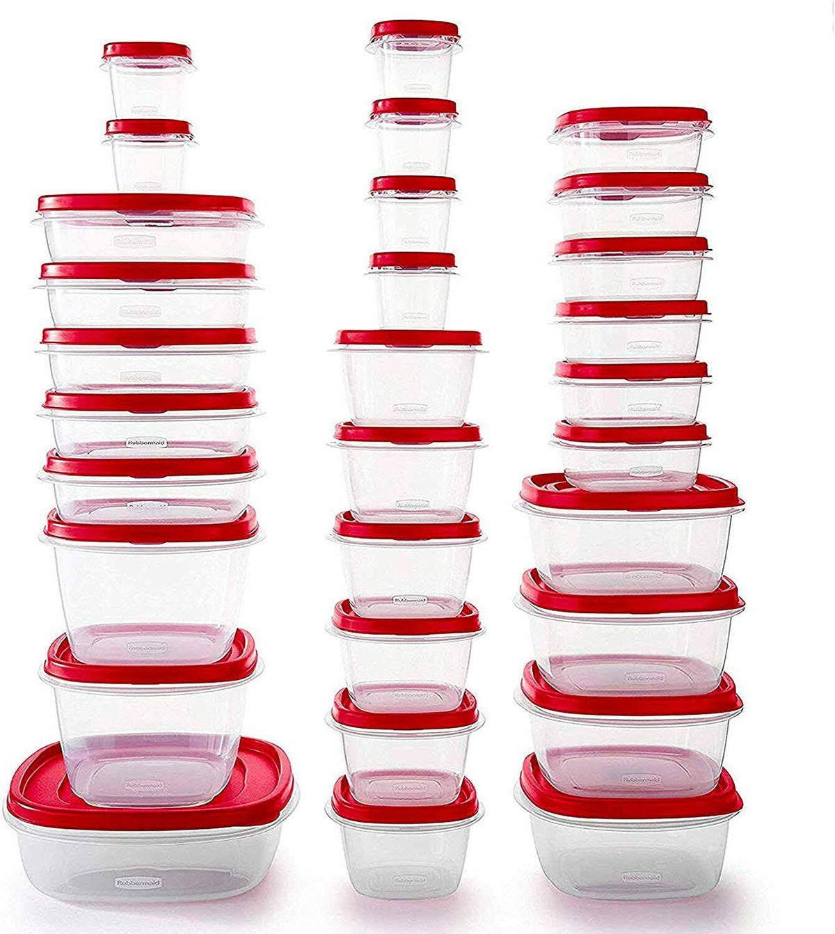 Rubbermaid Easy Find Vented Lids Food Storage Containers Set of 30 60 Pieces Total Racer A510047