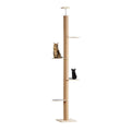 Floor-to-Ceiling Cat Tree with Sisal Rope Scratching Post J527