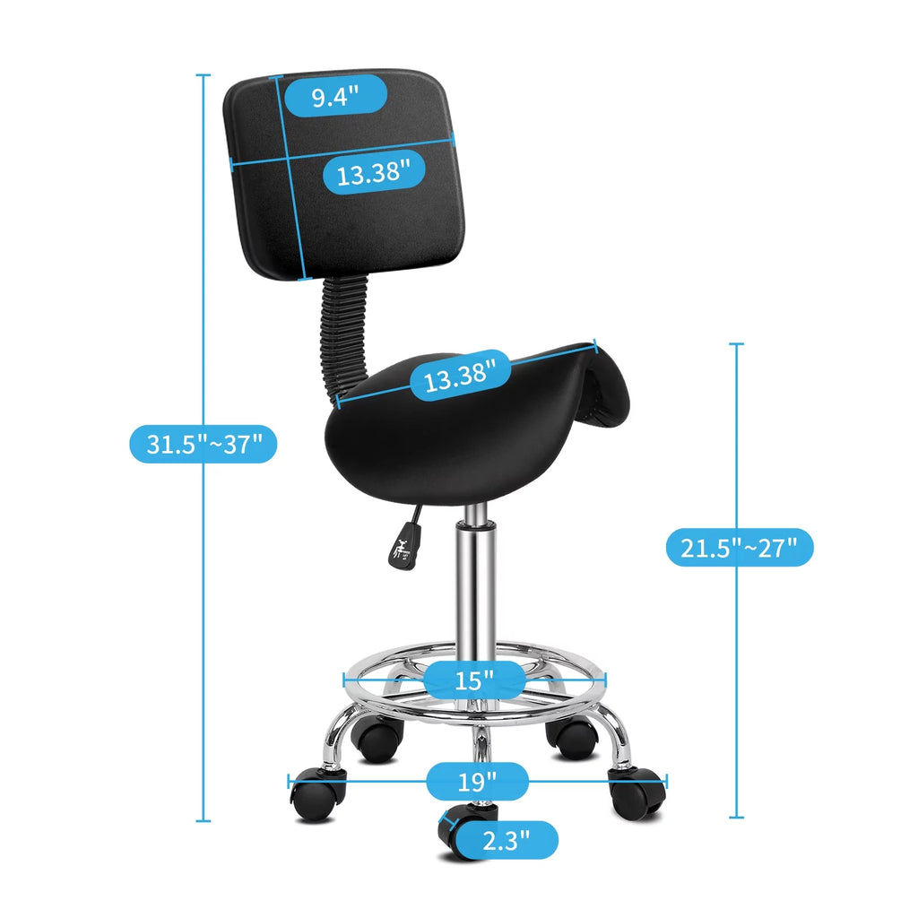 Adjustable Rolling Saddle Stool U618