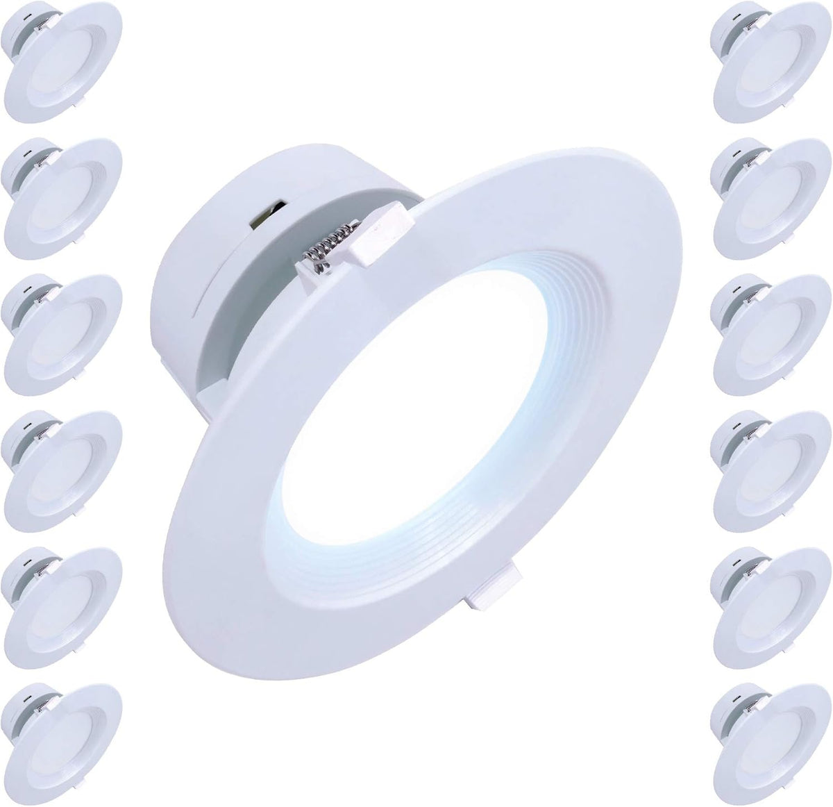 12 Pack 6 Inch Canless LED Downlight 9W 700 Lumens Soft White 2700K M990