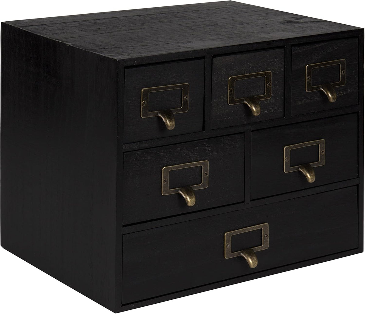 Rustic White Wood Desk Drawer Set with Letter Holder P3291