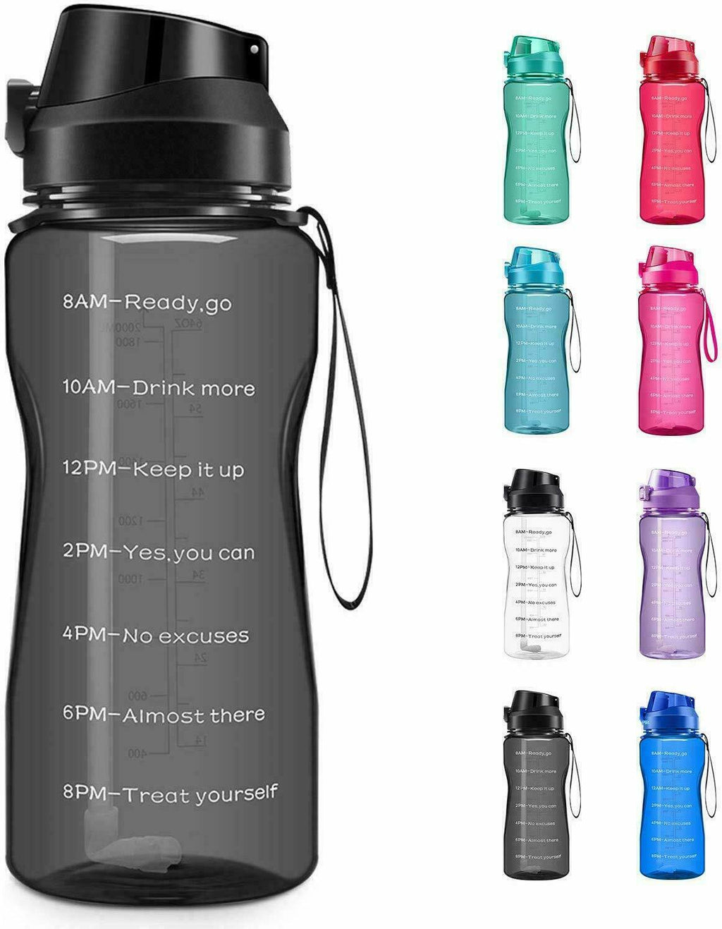 BPA Free 2.2L Water Bottle with Straw Z2472