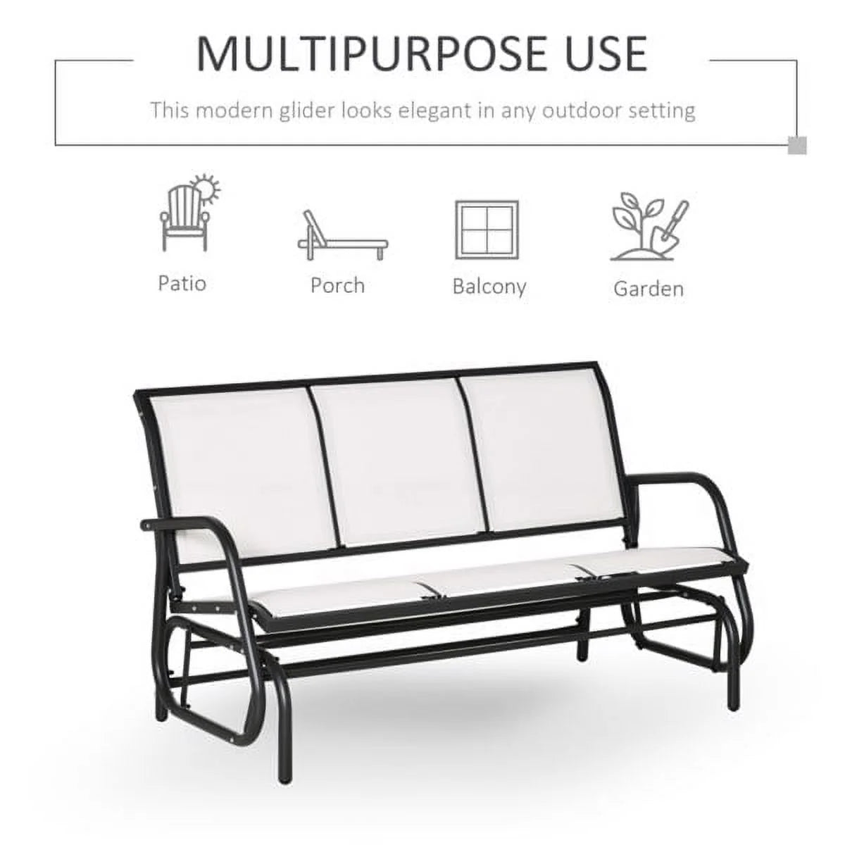Outdoor Glider Bench for 3 B2159