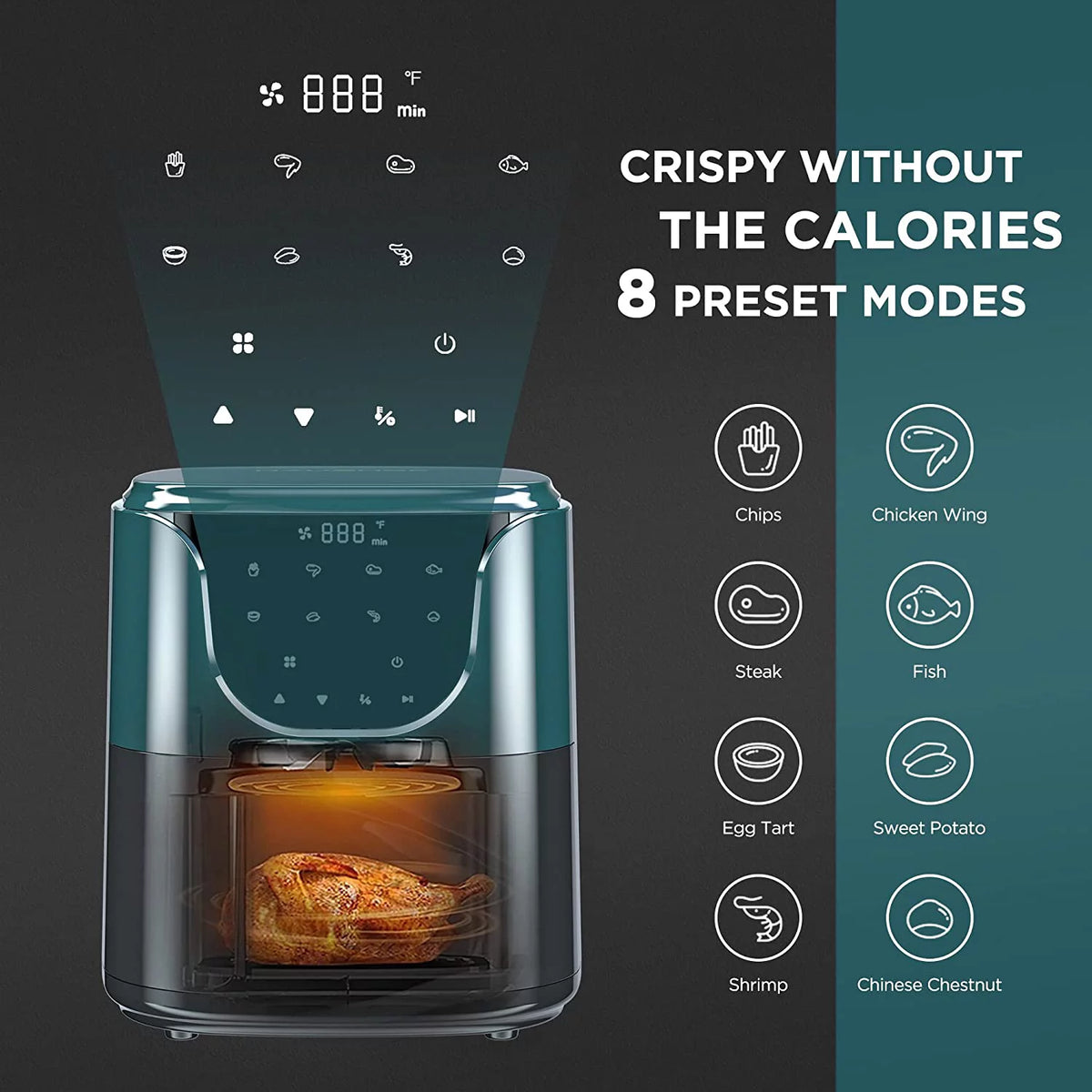 5.8QT Digital Air Fryer with Nonstick Tray H134