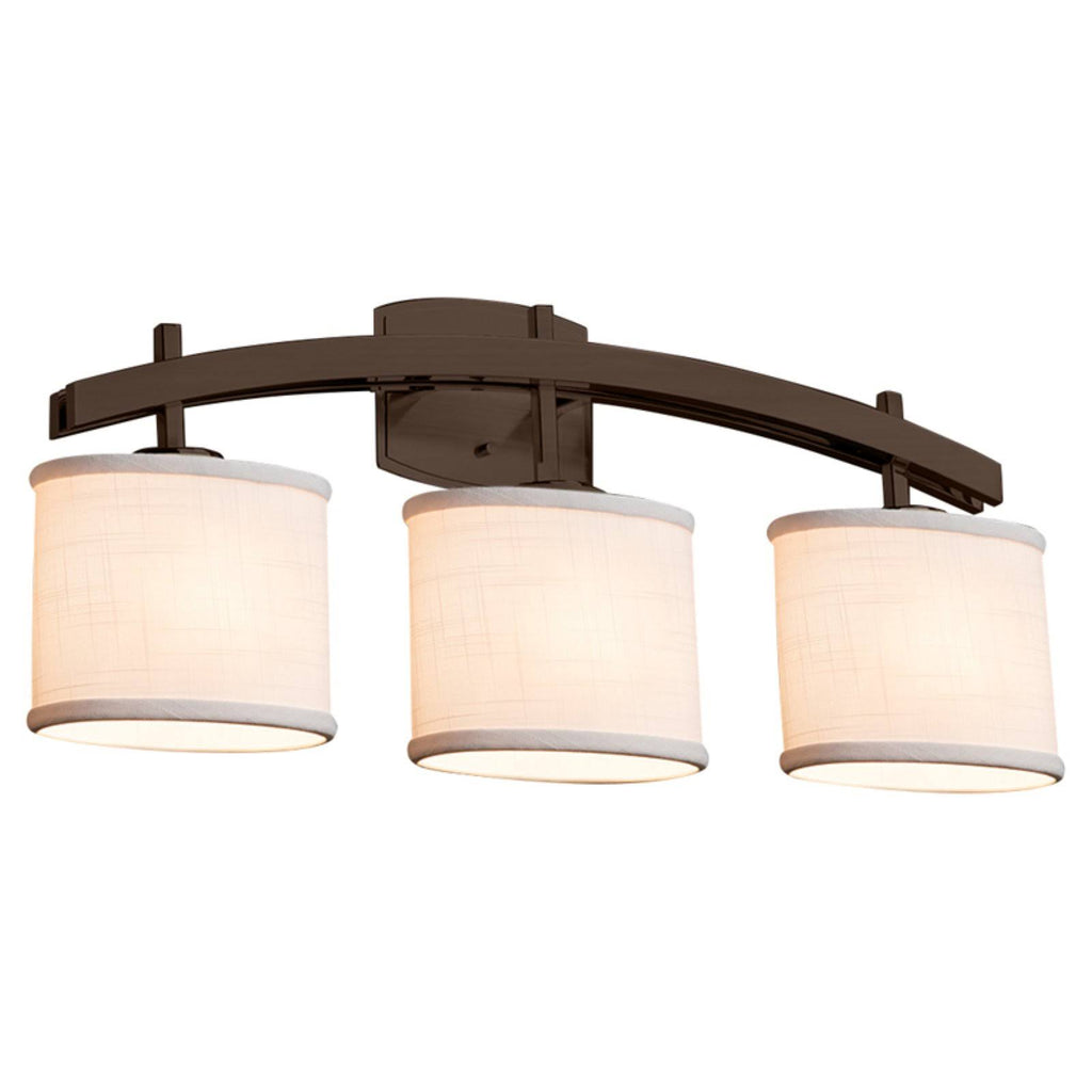 Textile 25.5x22 Archway 3 Light LED Bath Bar Dark Bronze W49673