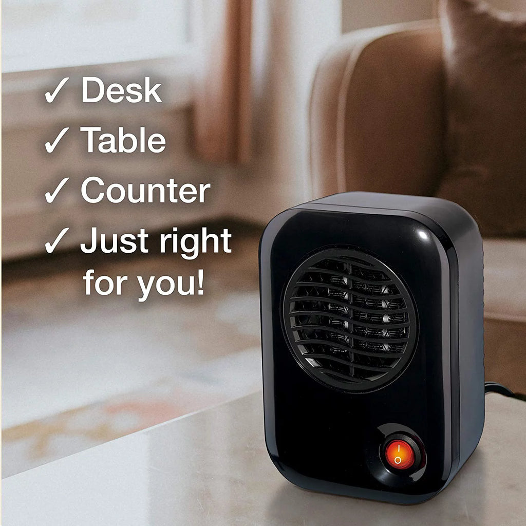 Black 200W Mini Space Heater T26722