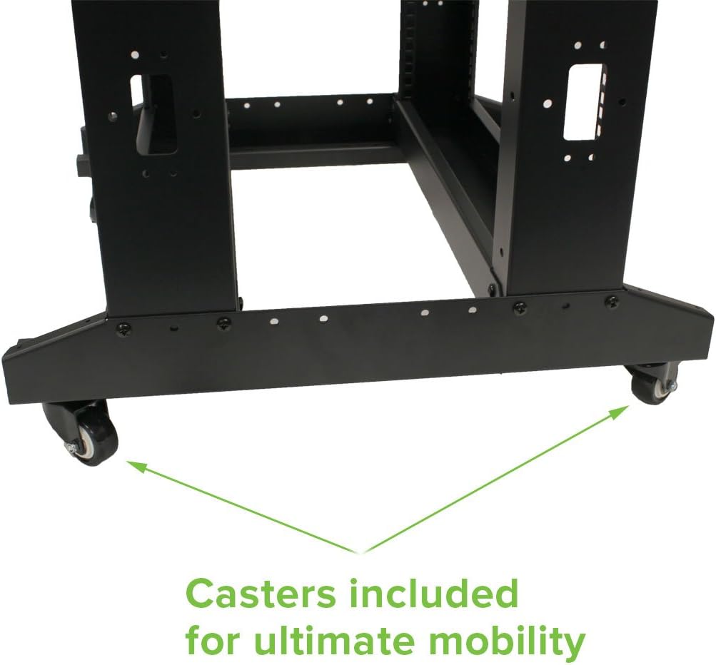 4ft Open Frame 19 Inch 22U 4-Post Server Rack with Casters Q834516
