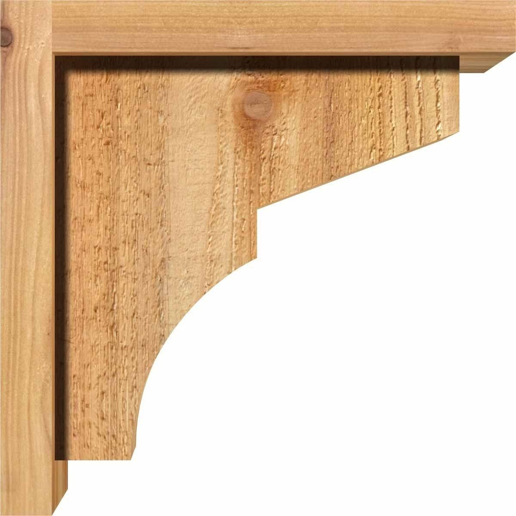 Monterey Rough Sawn Corbel with Backplate, Western Red Cedar N816