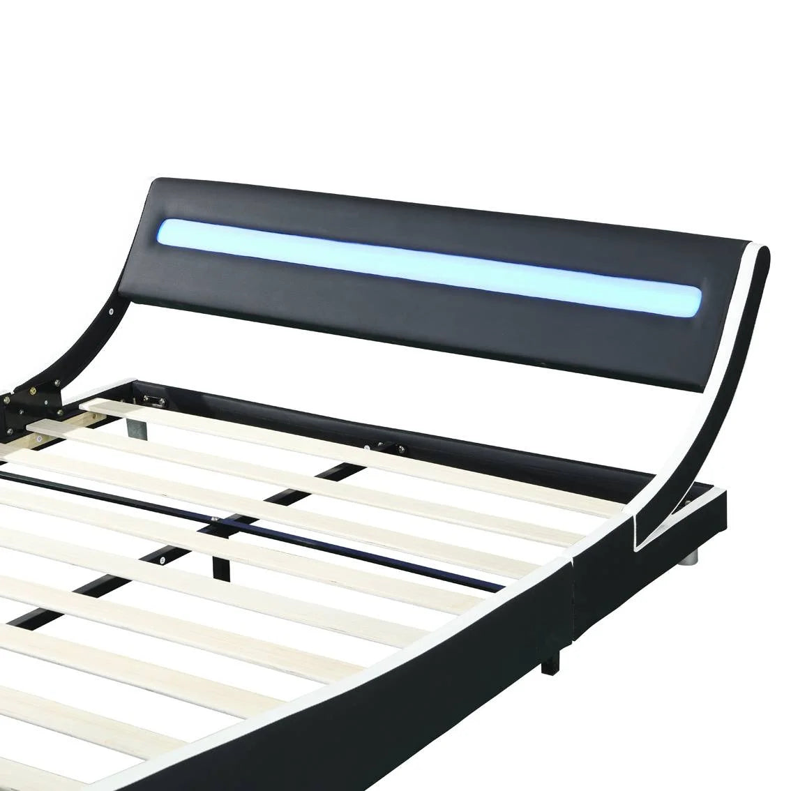 Faux Leather Upholstered Platform Bed Frame Queen Size G272834