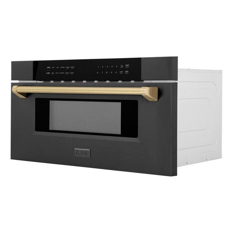 Built-In Microwave Drawer in Black Stainless Steel L897310