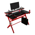 48" Red R Shaped Computer Desk N707962
