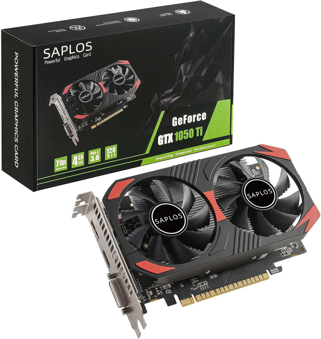 GTX 1050 Ti Graphics Card, 4GB, 128 Bits, GDDR5, Dual Fans, PCI Express x16 3.0 V4792