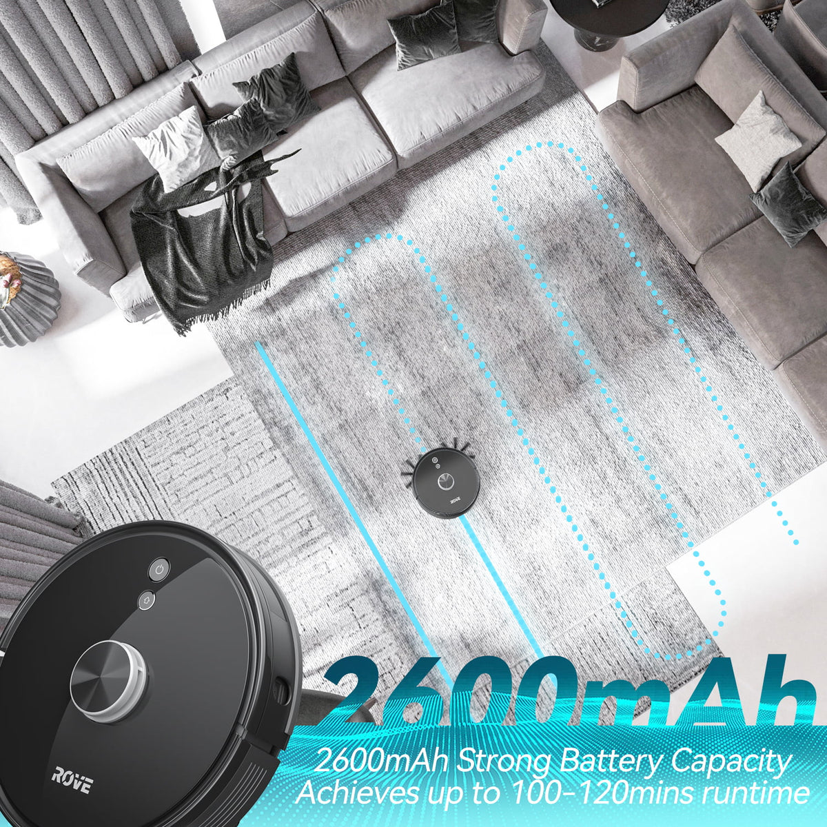 Robot Vacuum Cleaner 2000 Pa Suction E6825