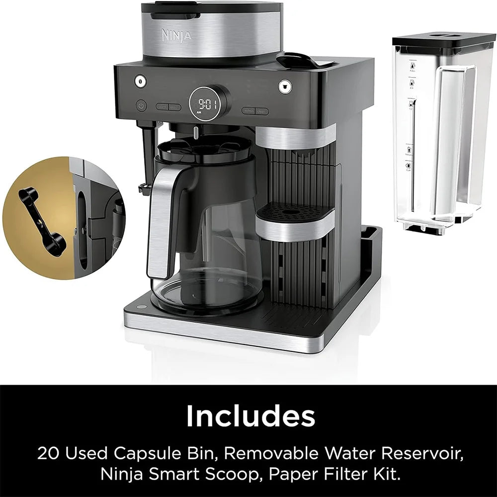 Black and Stainless Steel Espresso & Coffee Barista System C708