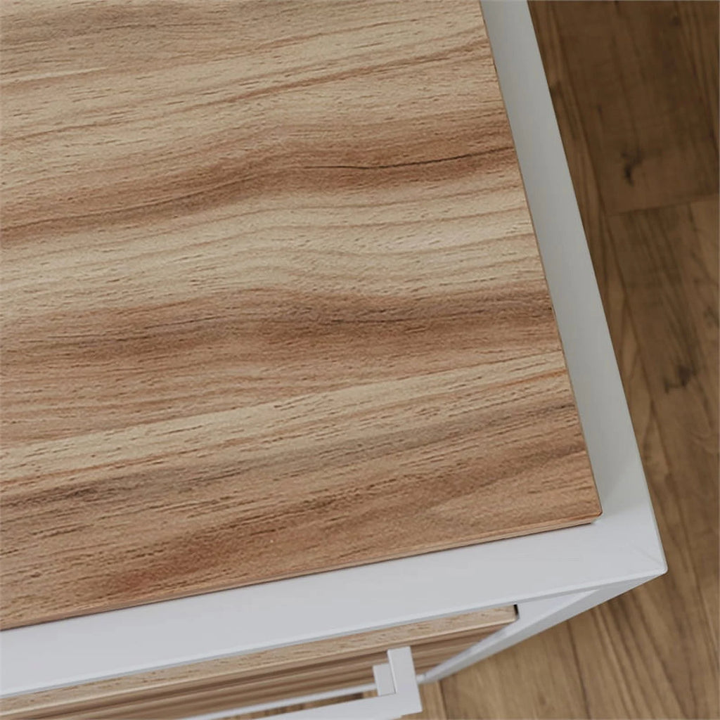 Kiln Acacia Brown Engineered Wood Metal Desk X3508