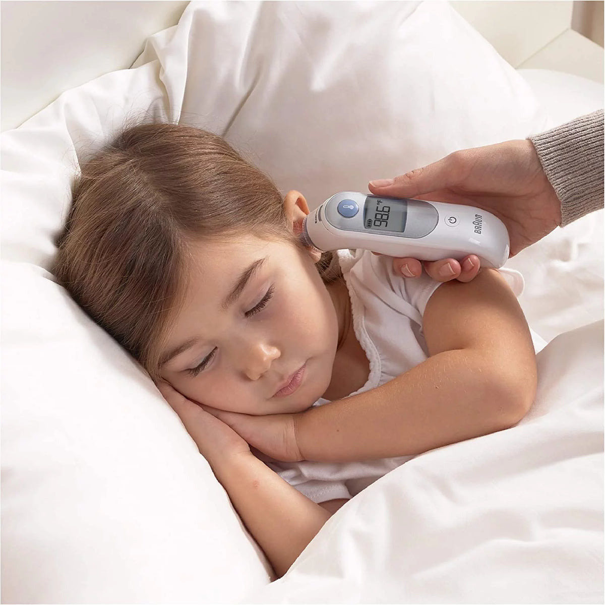 Ear Thermometer Digital Display All Ages White J888127