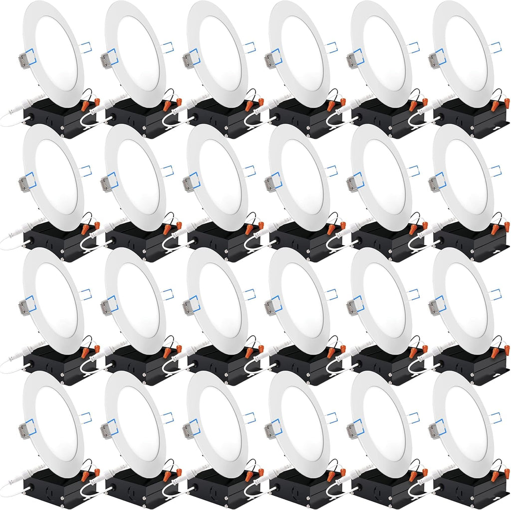 24 Pack 6 Inch Ultra Thin LED Recessed Ceiling Lights T46417